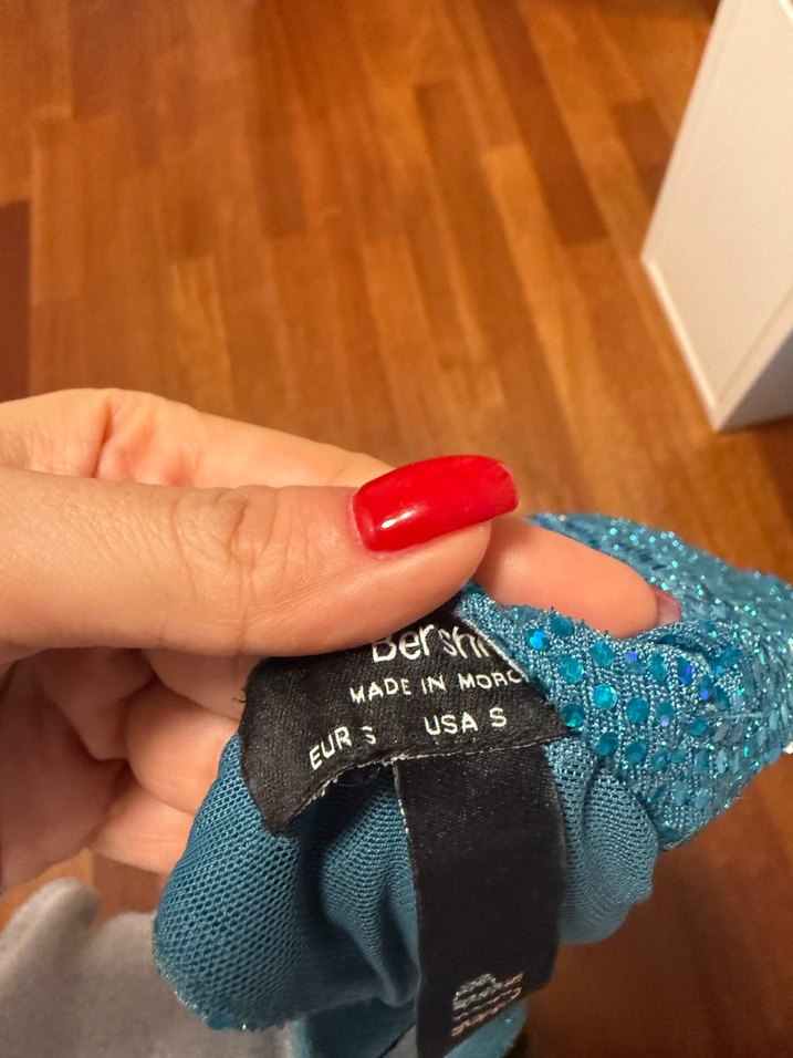 Parlak Mavi Drapeli Mini Kadın Mayo - Görsel 2