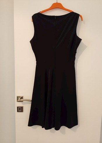 Siyah Desenli Kolsuz Mini Elbise - Görsel 2