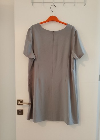 Gri Keten Hamile Midi Tunik - Görsel 2