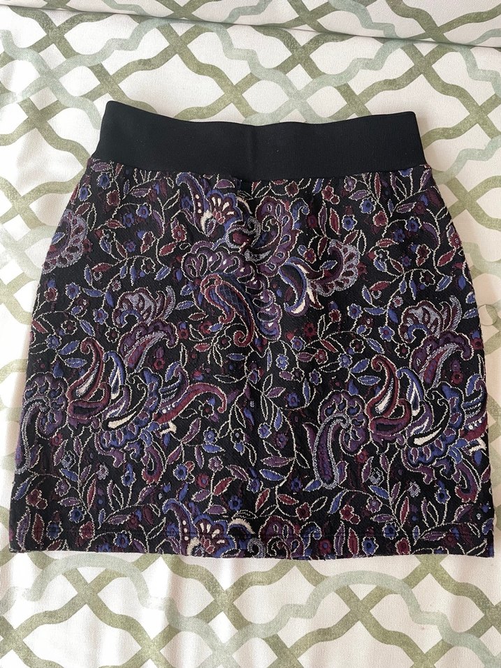 Other Stories Nakışlı Şal Desenli Mini Etek - Görsel 3