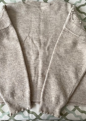 Oxxo Bej Örgü Kadın Kazak - Görsel 5