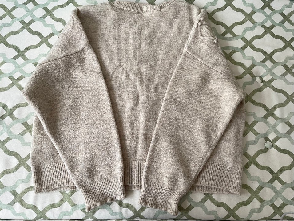 Oxxo Bej Örgü Kadın Kazak - Görsel 5