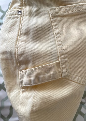 Yargıcı Limon sarısı Kot Pantolon Midi Normal Boy - Görsel 5