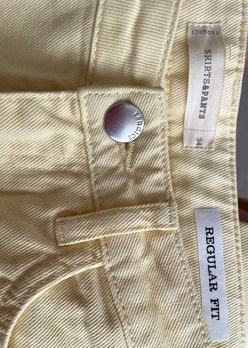 Yargıcı Limon sarısı Kot Pantolon Midi Normal Boy - Görsel 6