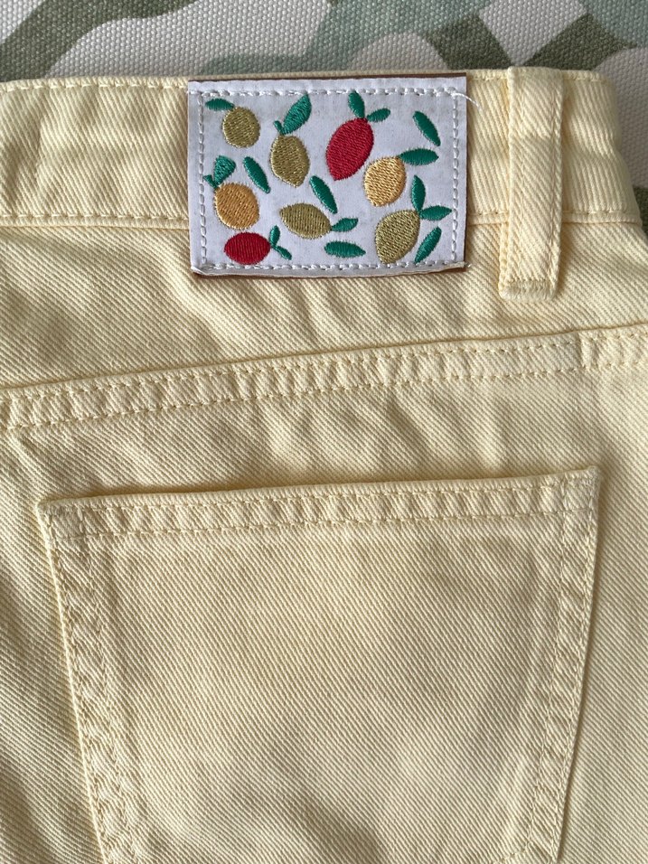 Yargıcı Limon sarısı Kot Pantolon Midi Normal Boy - Görsel 4