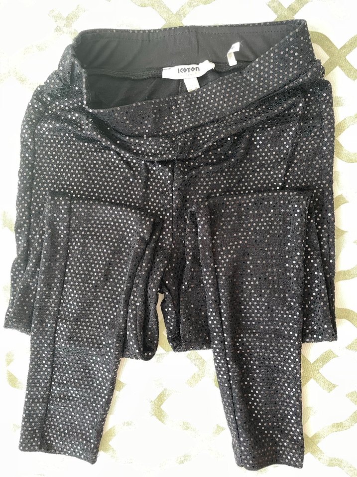 Koton Payetli siyah tayt - Görsel 2