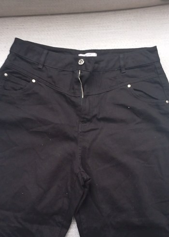 Bershka siyah kot pantolon - Görsel 2