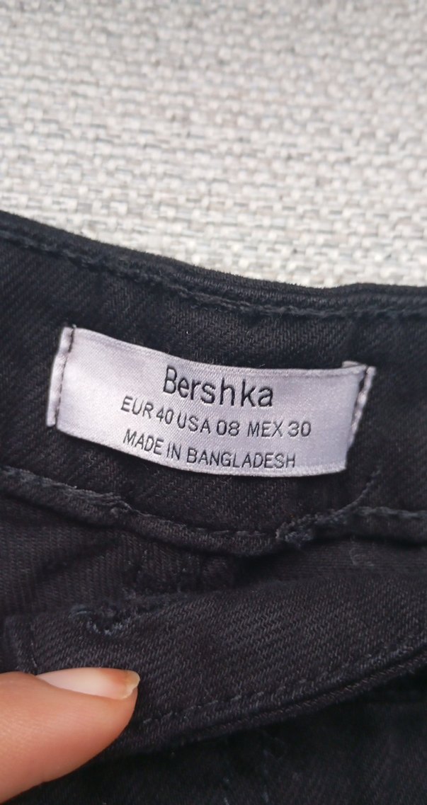 Bershka siyah kot pantolon - Görsel 3