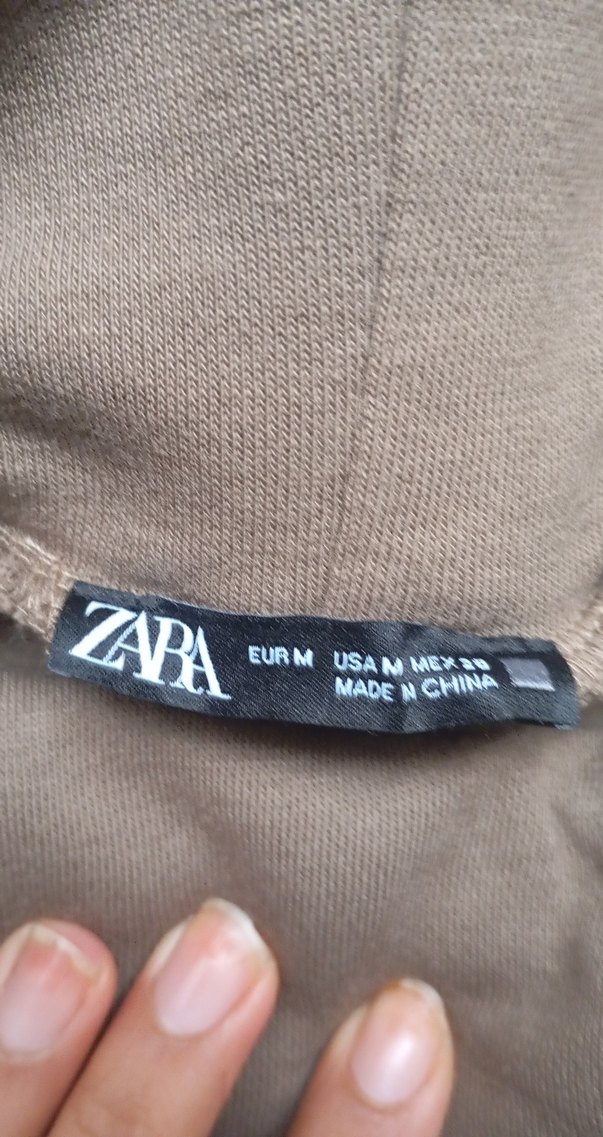 Bej Yüksek Yakalı Kadın Sweatshirt - Görsel 3