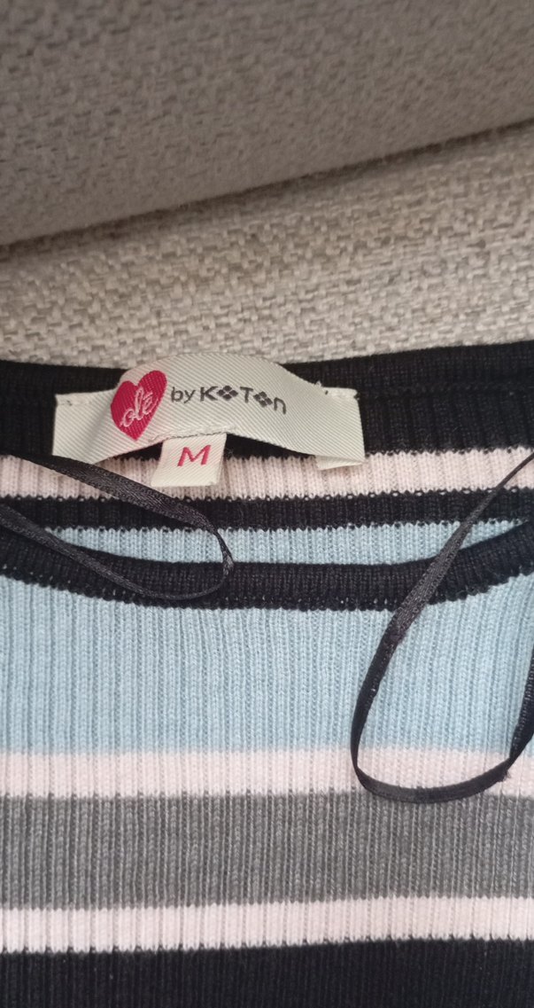 Çizgili Triko Kadın Uzun Kollu Kazak - Görsel 3