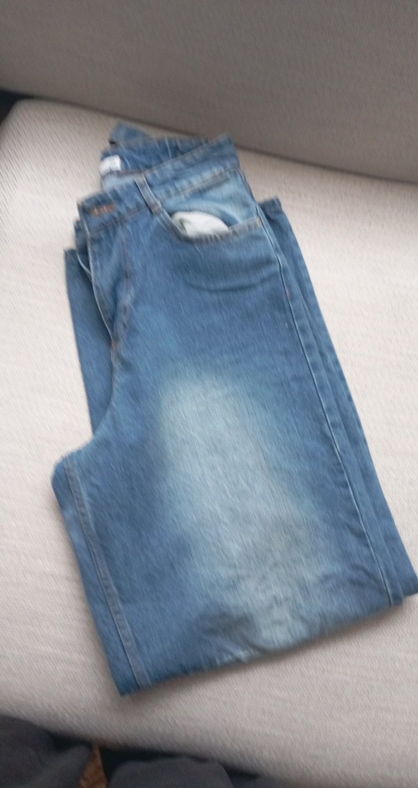 Kadın Mavi Bol Kesim Kemerli Denim Pantolon - Görsel 3