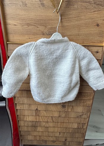 Kız Çocuk Beyaz Örgü Vintage Hırka - Görsel 2