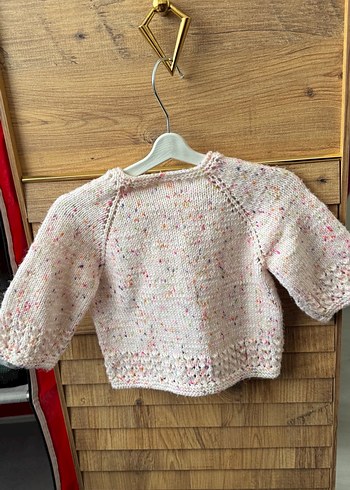 Kız Çocuk Bohem Kısa Kollu Örgü Hırka - Görsel 2