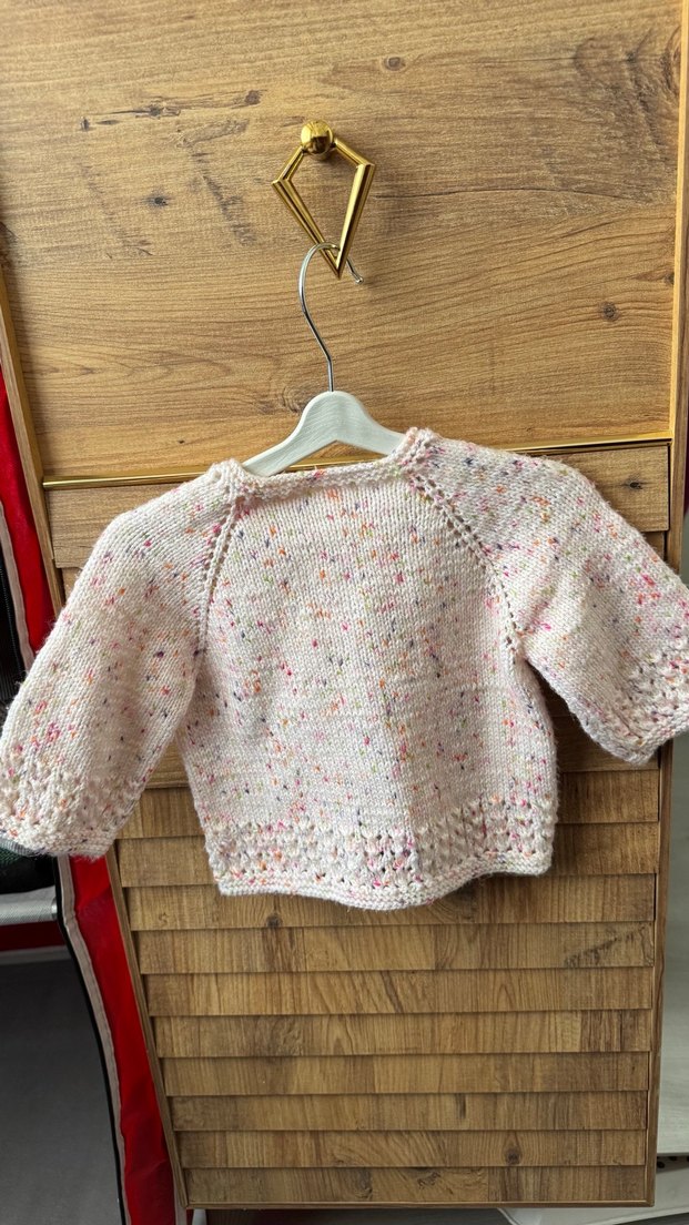 Kız Çocuk Bohem Kısa Kollu Örgü Hırka - Görsel 2