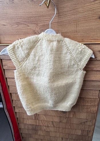 Kız Çocuk Vintage Örgü Kolsuz Süveter - Görsel 2