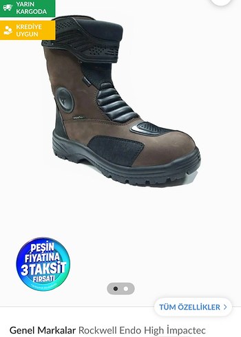 Rockwell Kahverengi Erkek Biker Bilekli Bot - Görsel 7