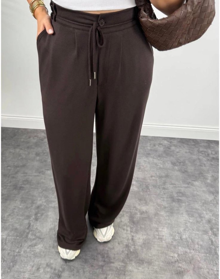 BELİ İPLİ LİKRALI PALAZZO PANTOLON - Görsel 2