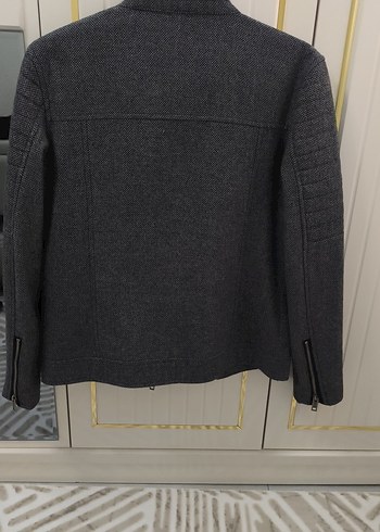 Gri Erkek Street Style Midi Ceket - Görsel 4