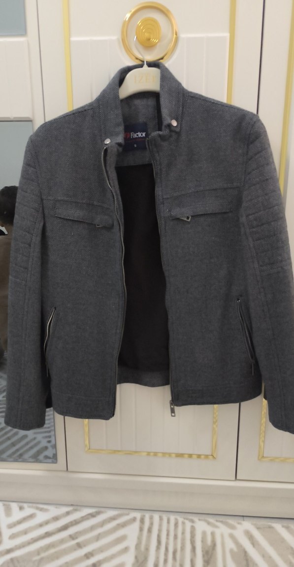 Gri Erkek Street Style Midi Ceket - Görsel 2