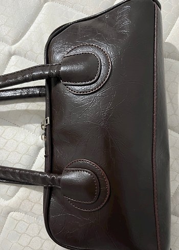 Klasik Siyah Deri Kadın Çanta - Görsel 2