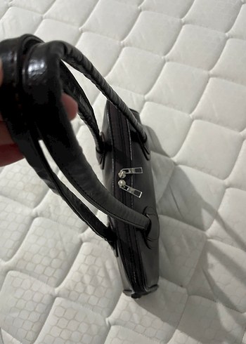 Klasik Siyah Deri Kadın Çanta - Görsel 3