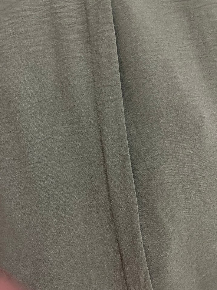 Düğmeli Uzun Koyu Haki Kadın tunik - Görsel 4