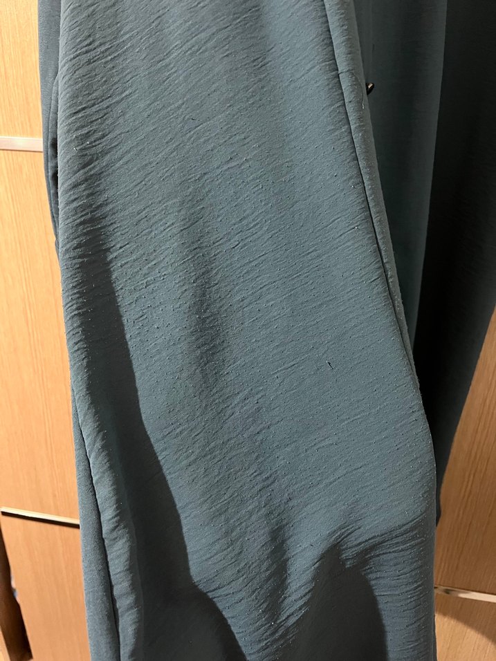 Uzun Kollu Mavi Nakışlı Salaş Tunik - Görsel 3