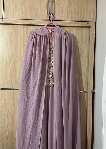 Uzun Kollu Nakışlı Dantel Detaylı Kadın Abiye Elbise - Görsel 8