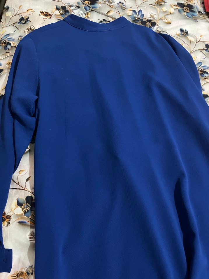 Mavi Uzun Kollu Kadın Tunik - Görsel 4