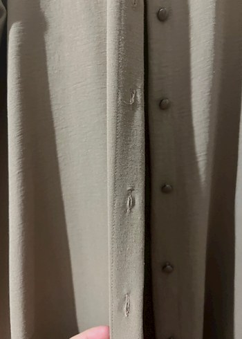 Bej Uzun Kollu Keten Kadın Tunik - Görsel 3