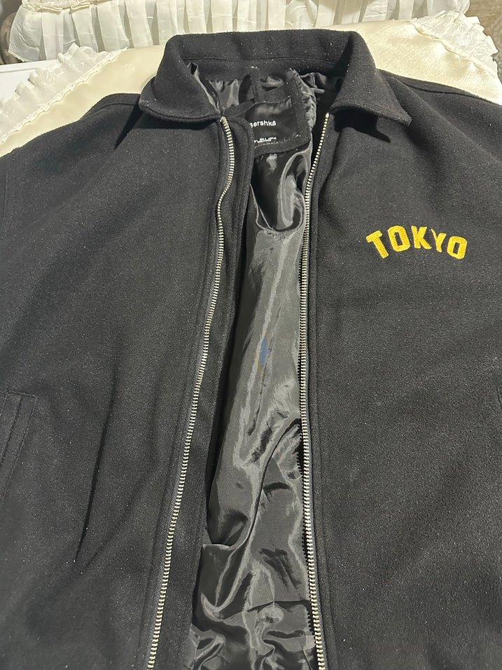 Bershka Oversize Siyah Fermuarlı Street Wear Erkek Ceket - Görsel 2