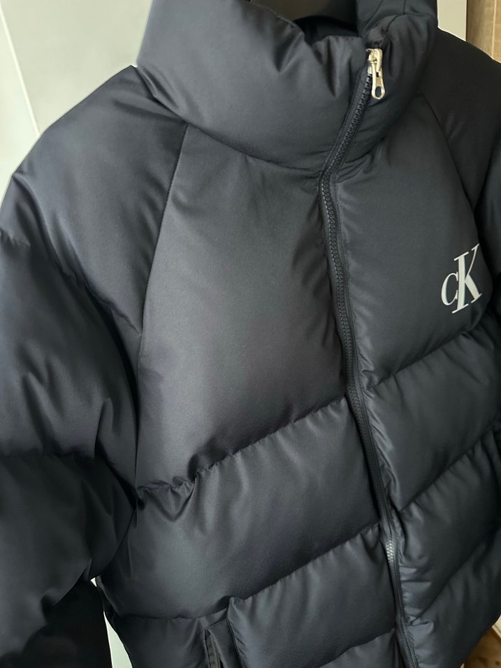 cK Lacivert Yüksek Yakalı Erkek Mont - Görsel 4