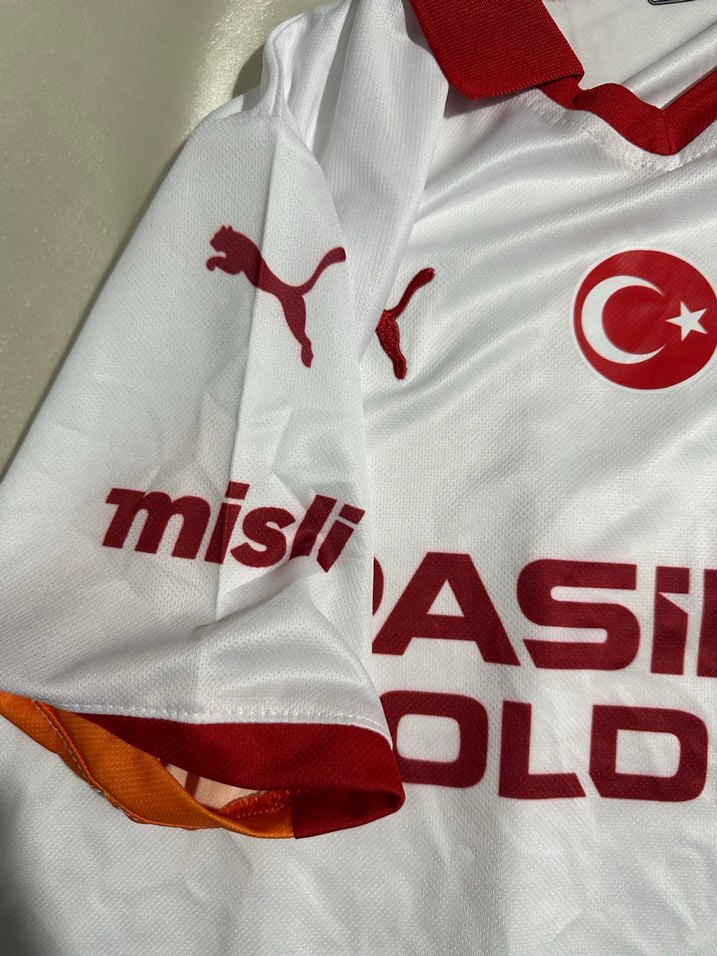 Beyaz Galatasaray Yeni Sezon Forma Kısa Kollu - Görsel 2
