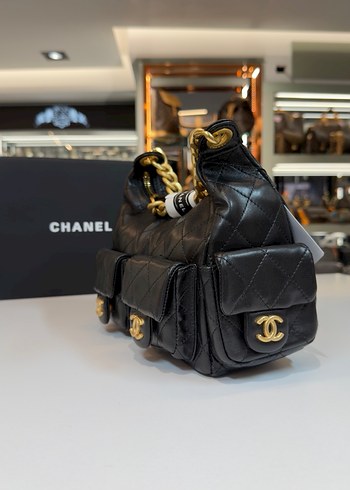 Kemerli Siyah Chanel Kadın Deri Çanta - Görsel 2