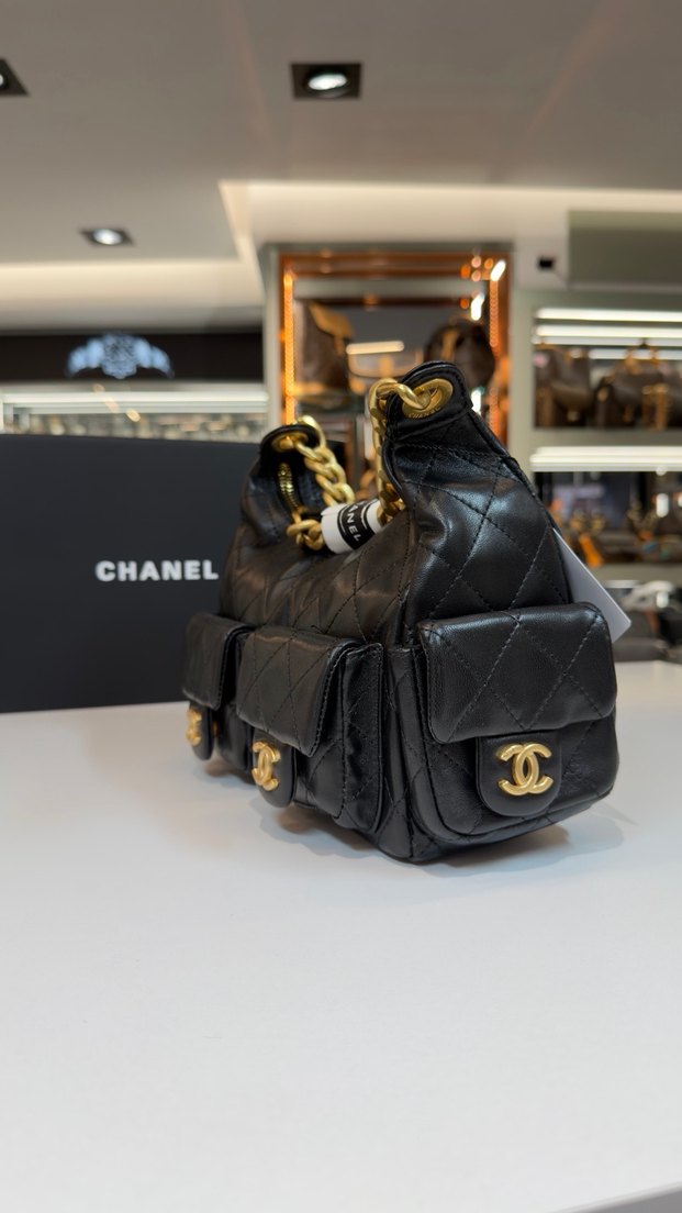 Kemerli Siyah Chanel Kadın Deri Çanta - Görsel 2