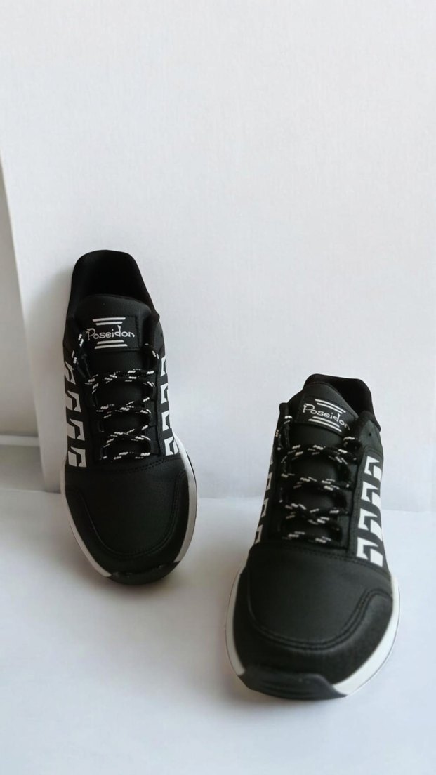 kışlık tereksRenkli Baskılı Siyah Erkek Spor Ayakkabı - Görsel 3