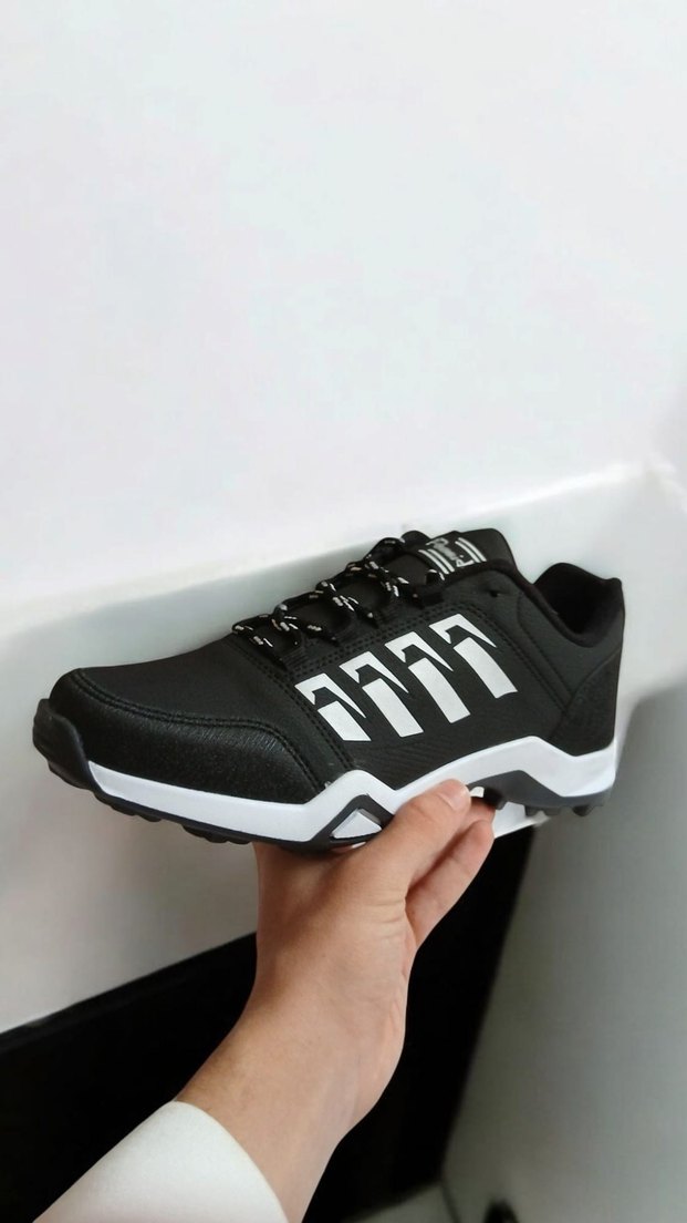 kışlık tereksRenkli Baskılı Siyah Erkek Spor Ayakkabı - Görsel 2