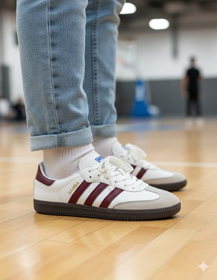 Adidas samba Beyaz Gri Kadın Spor Ayakkabı - Görsel 2