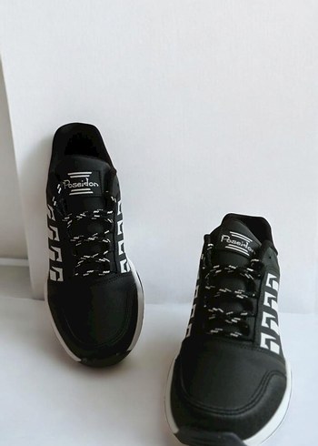 kışlık tereks Erkek Siyah Renkli Baskılı Bağcıklı Spor Ayakkabı - Görsel 3