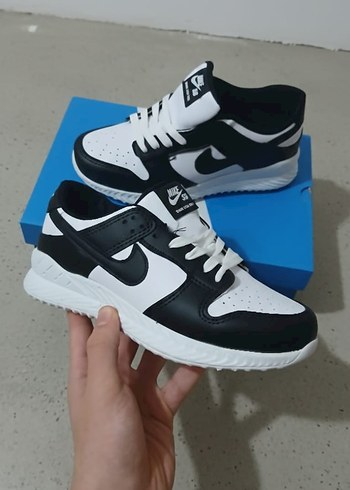 Nike çocuk Blok Topuklu Siyah Beyaz Spor - Görsel 2