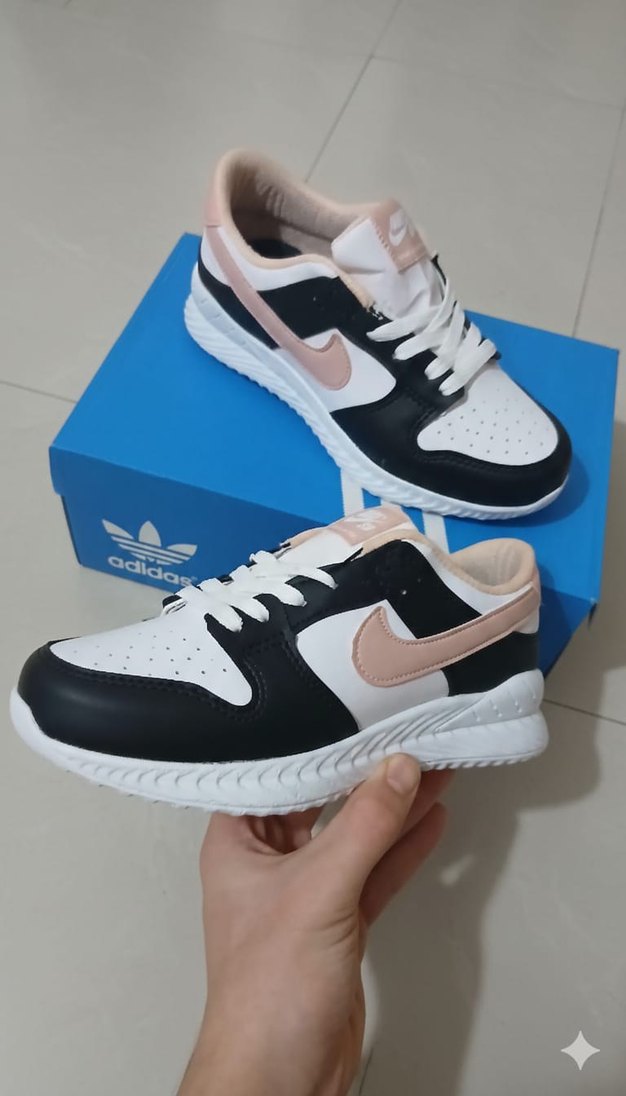 Nike çocuk Siyah Beyaz Spor Ayakkabı Stiletto Topuk - Görsel 2