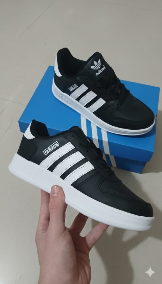 Adidas Neo Siyah Beyaz Erkek Spor Ayakkabı - Görsel 3