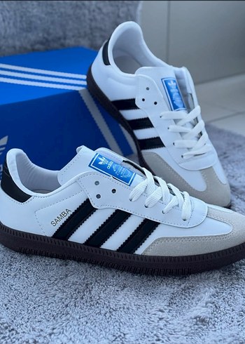 Adidas Samba Beyaz Gri Kadın Spor Ayakkabı - Görsel 2