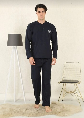 Erkek Siyah Uzun Kollu Normal Kesim Pijama - Görsel 2