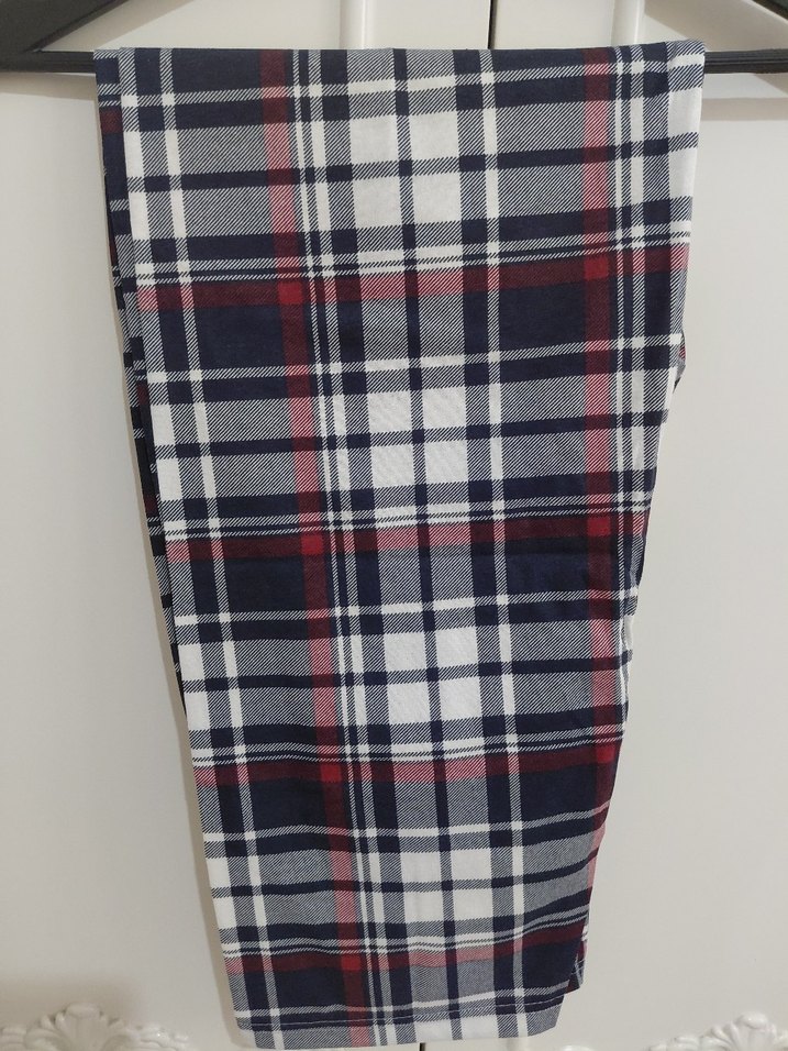 Unisex Çok Renkli Ekose Alt Pijama - Görsel 3