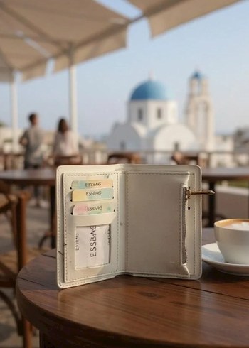 Yaprak Tokalı Beyaz Renk Kadın Cüzdan - Görsel 2