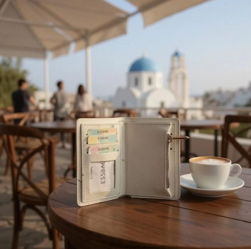 Yaprak Tokalı Beyaz Renk Kadın Cüzdan - Görsel 2