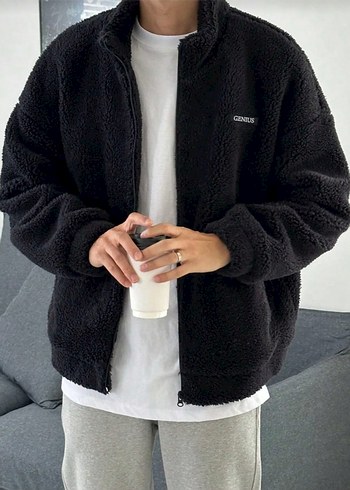 Oversize Peluş Sweatshirt Erkek Polar Sweatshirt - Görsel 2