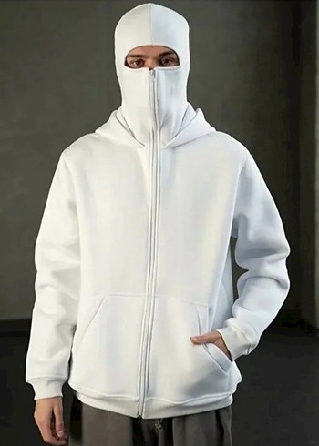 Kar Maskeli Ninja Unisex Sweatshirt Hırka 3iplik kalın polar - Görsel 2