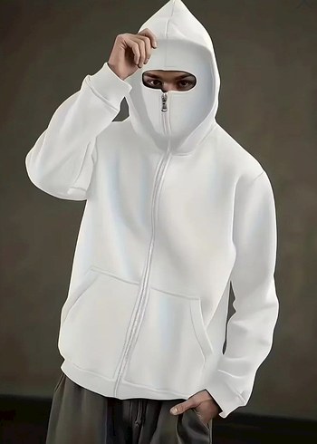 Kar Maskeli Ninja Unisex Sweatshirt Hırka 3iplik kalın polar - Görsel 4